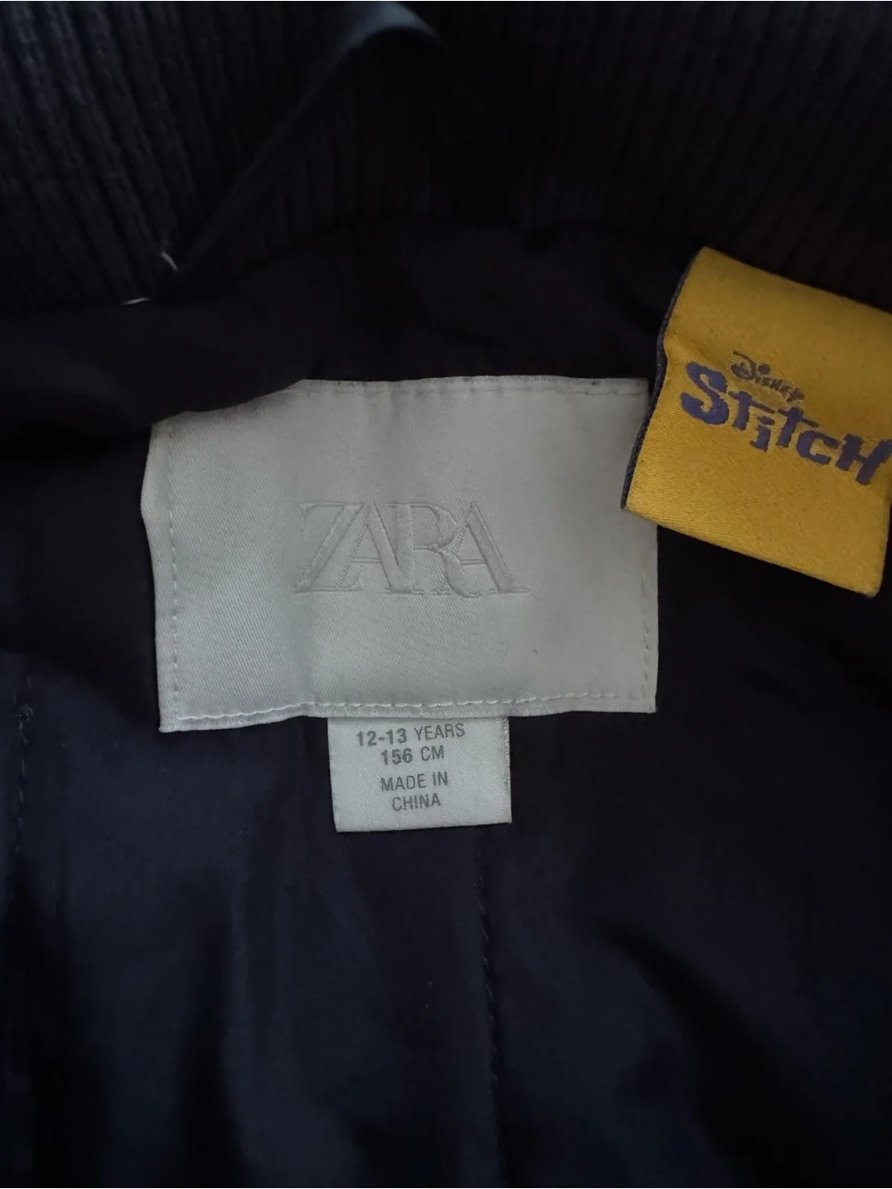 Navy Bomber Jacket with Embroidered Character 